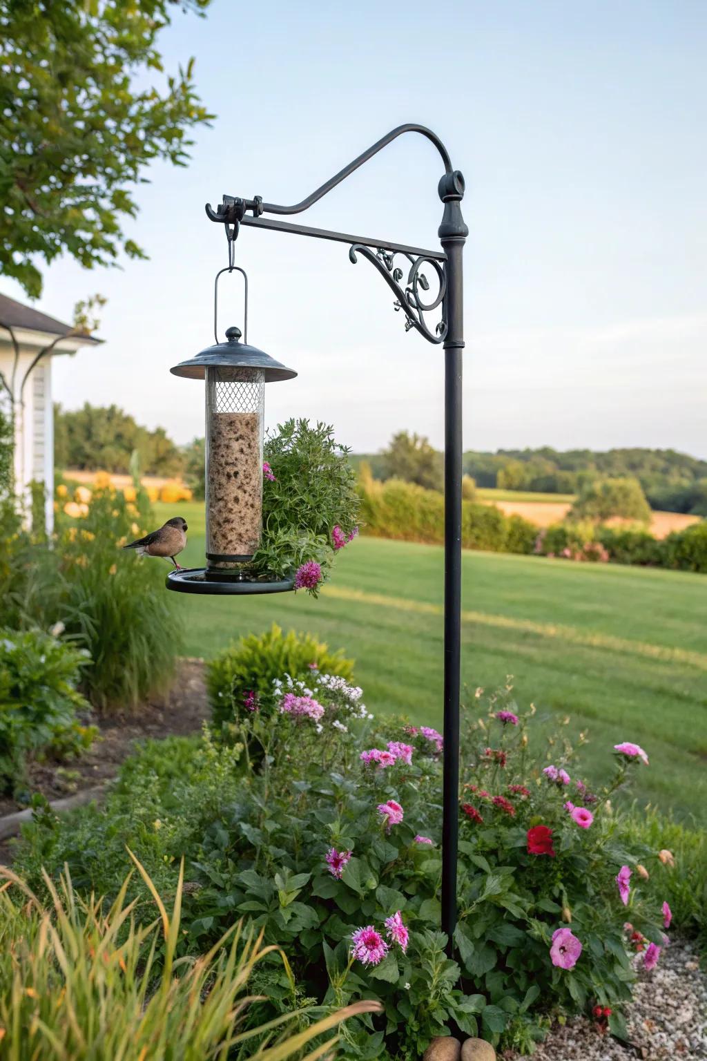 Adjustable arm brackets offer seasonal flexibility.