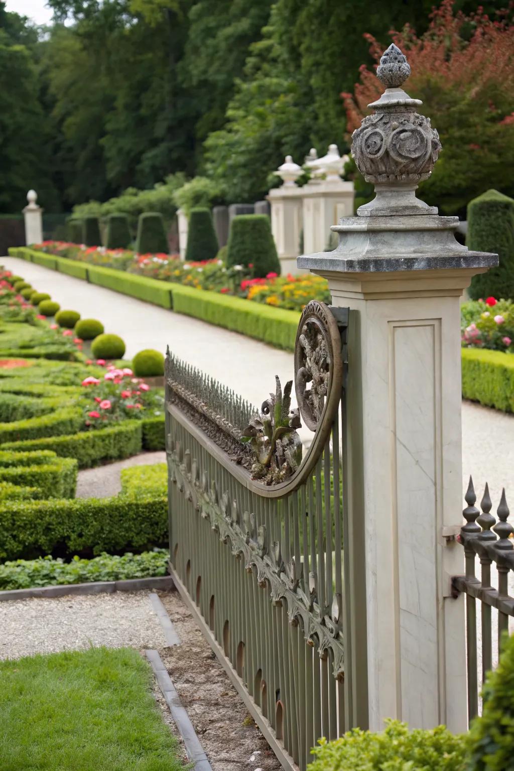 A fence topper adds style and height.