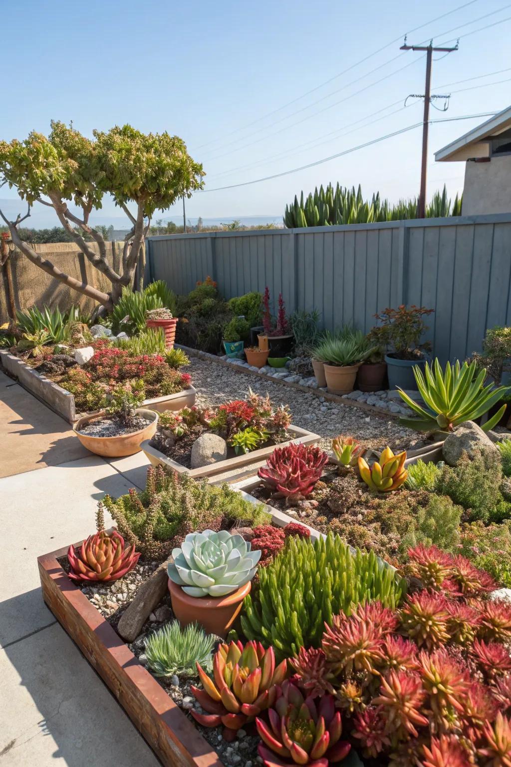 Succulents add an exotic and resilient touch to your garden.