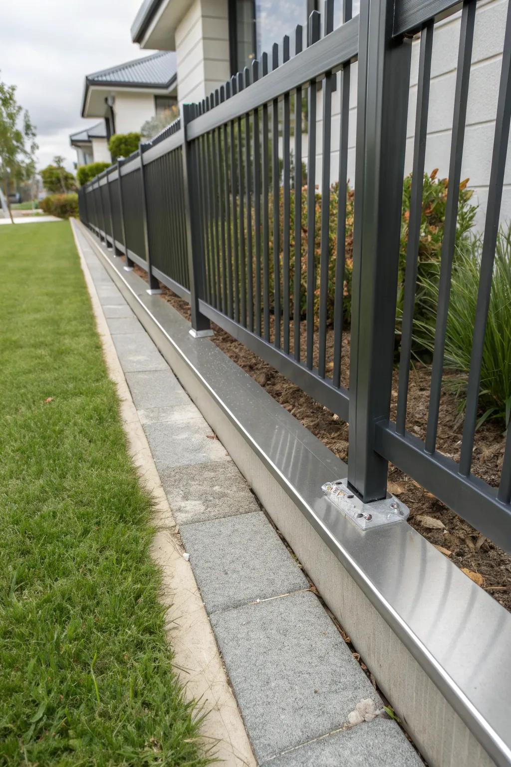 Metal flashing offers durability with a modern touch.