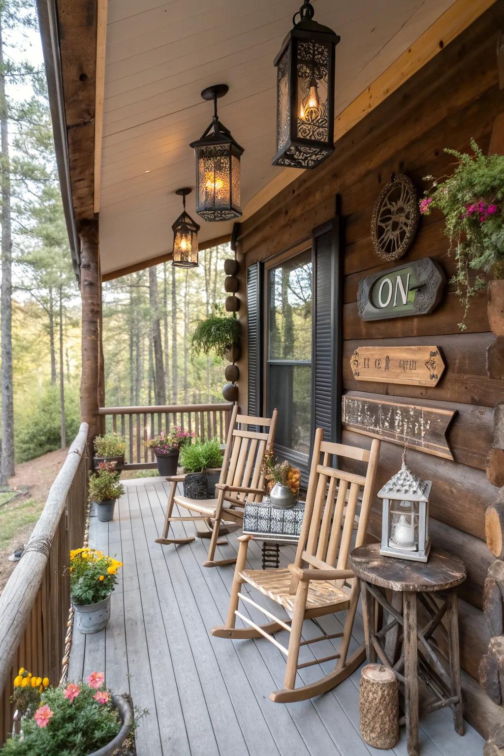 Wooden signs add a welcoming touch.