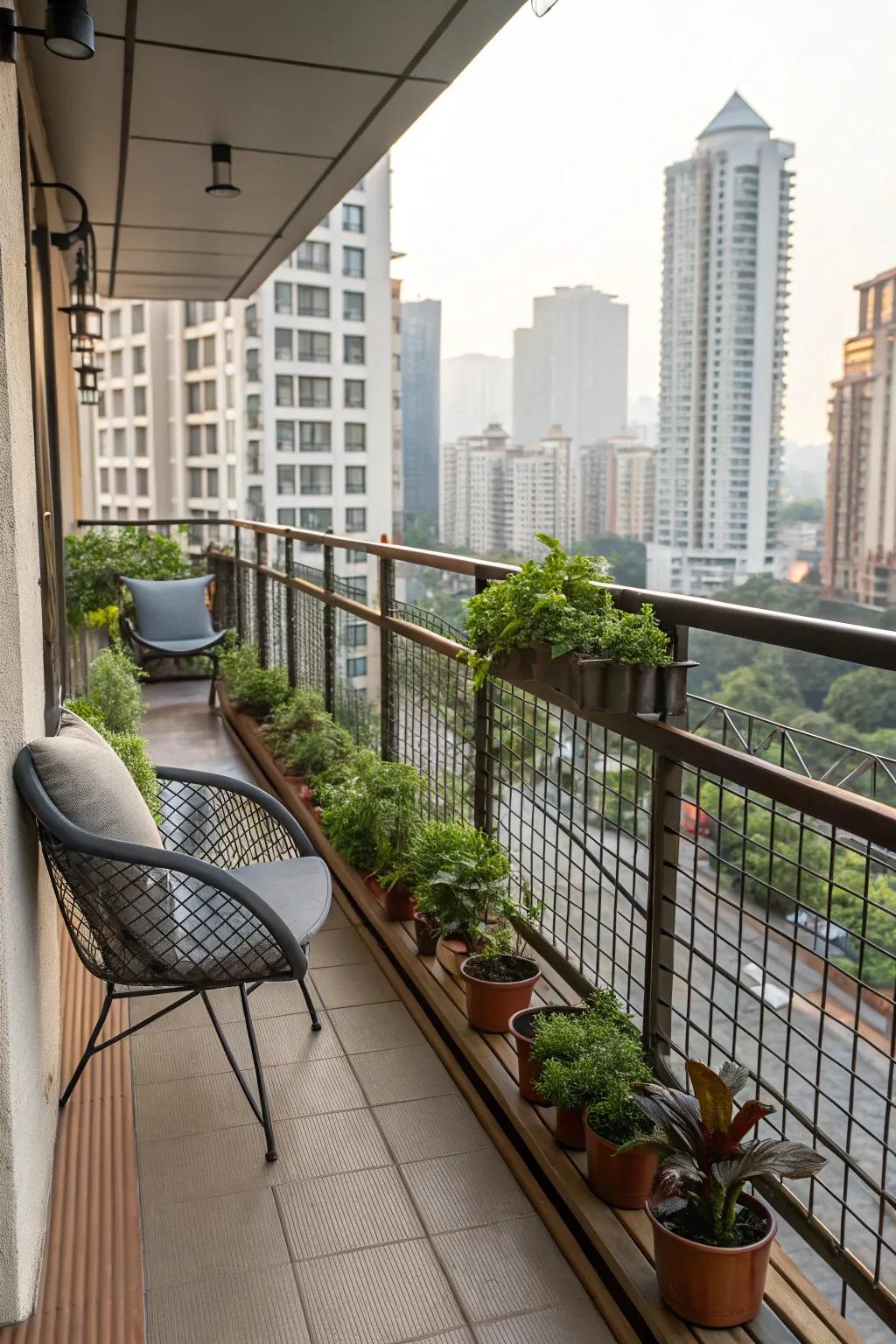 Elevate your view with a chic balcony railing.