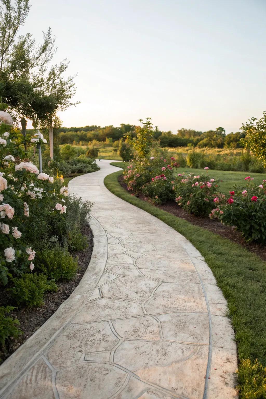 Limewash gives walkways a charming, vintage appeal.