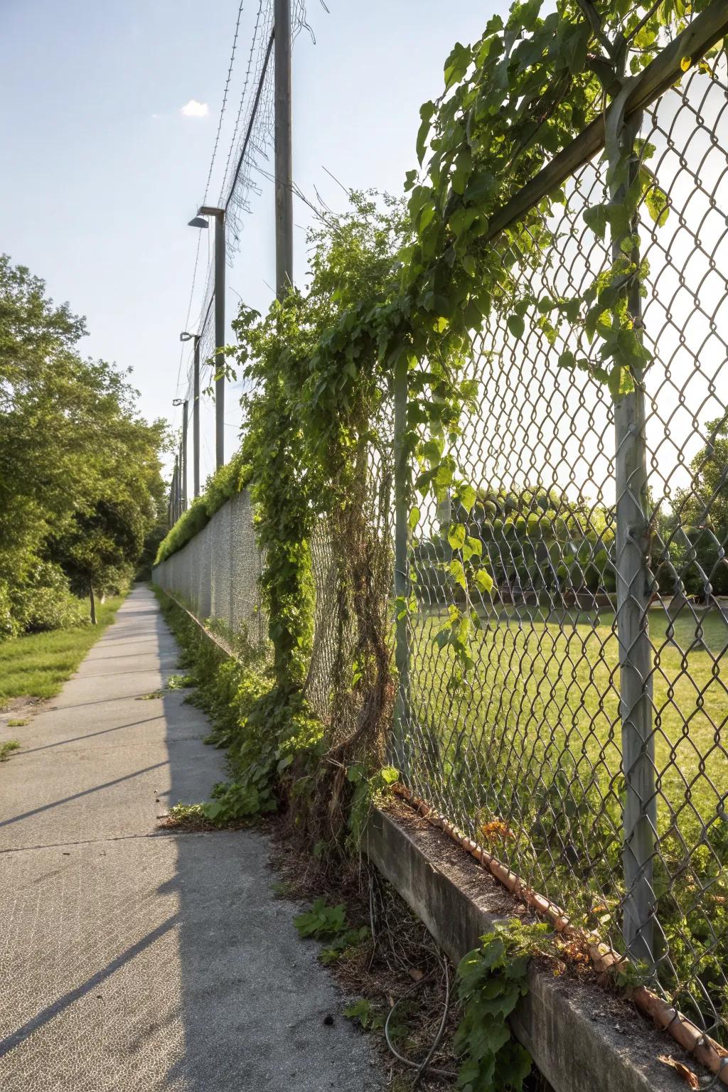 Lattice adds charm and functionality to fence gaps.