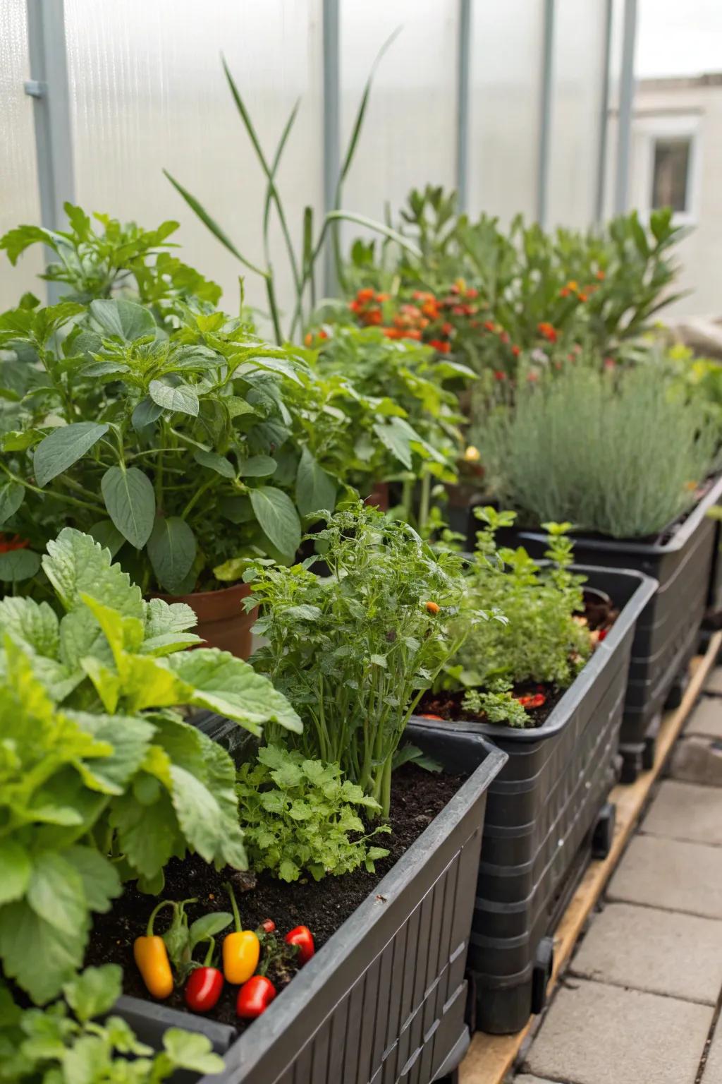 Container gardens offer a practical way to grow your own produce