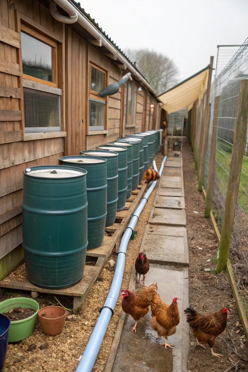 Rainwater collection: sustainability in action.
