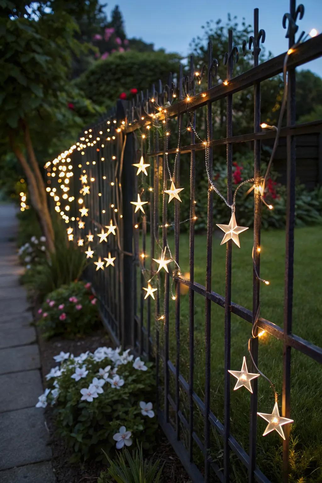 Celebrate the season with a starry night display.