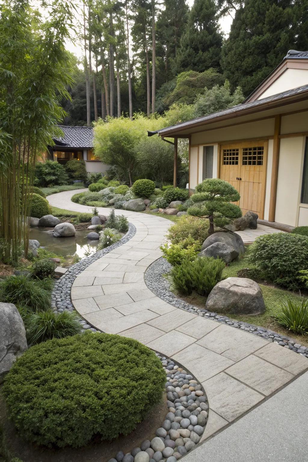 A Zen garden offering a peaceful retreat.