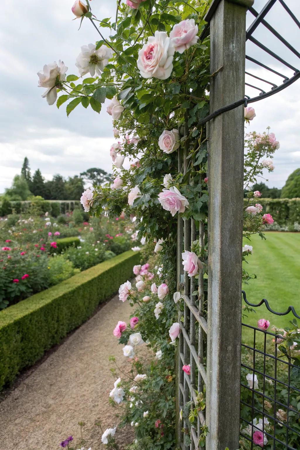 Enjoy privacy and beauty with a trellis that doubles as a living screen.