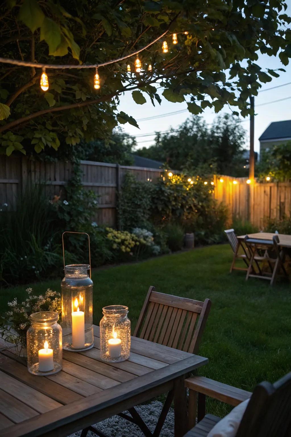 Lanterns provide soft, nautical lighting for your coastal space.