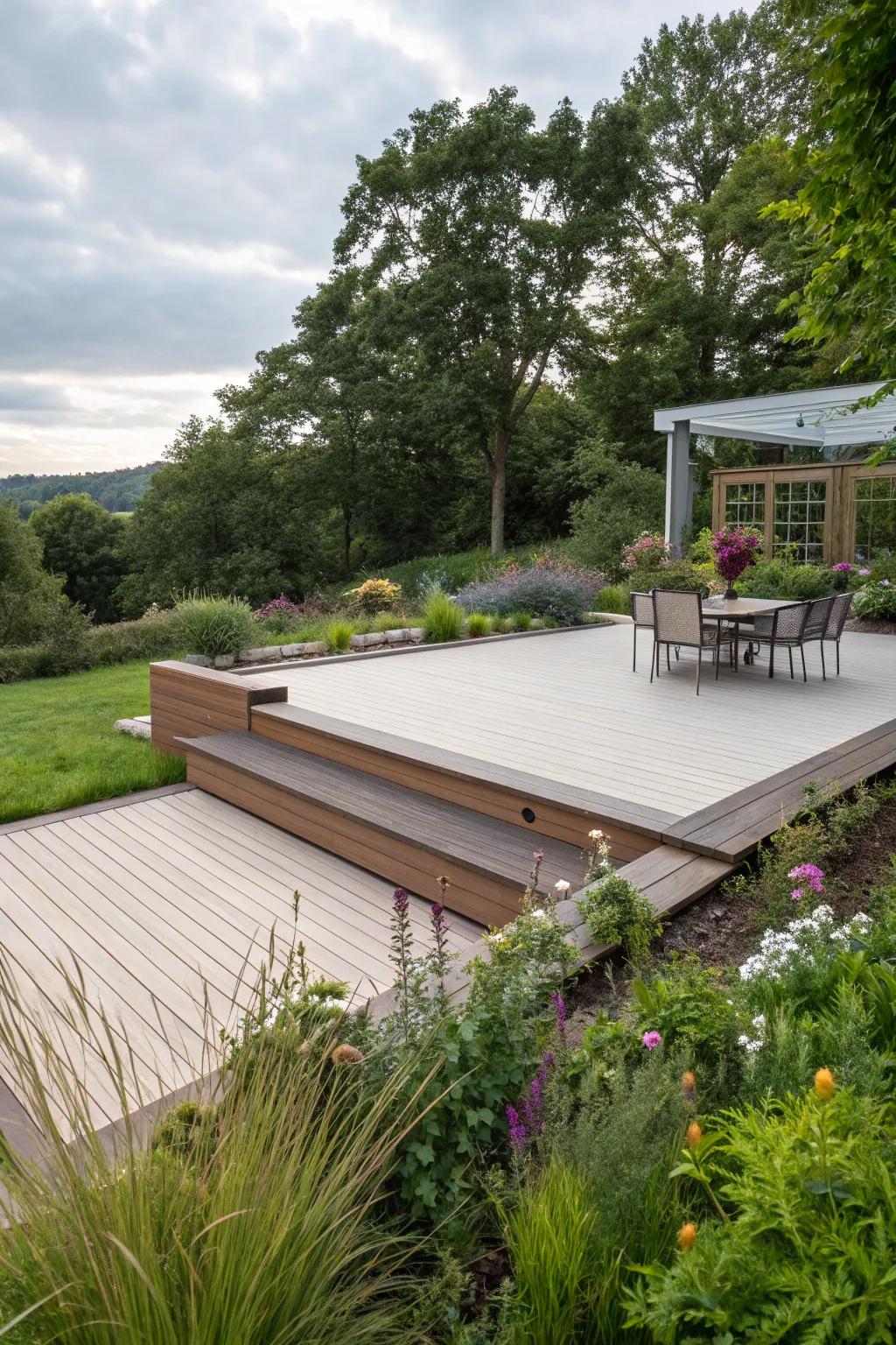 Sustainable decking materials provide beautiful and responsible design solutions.