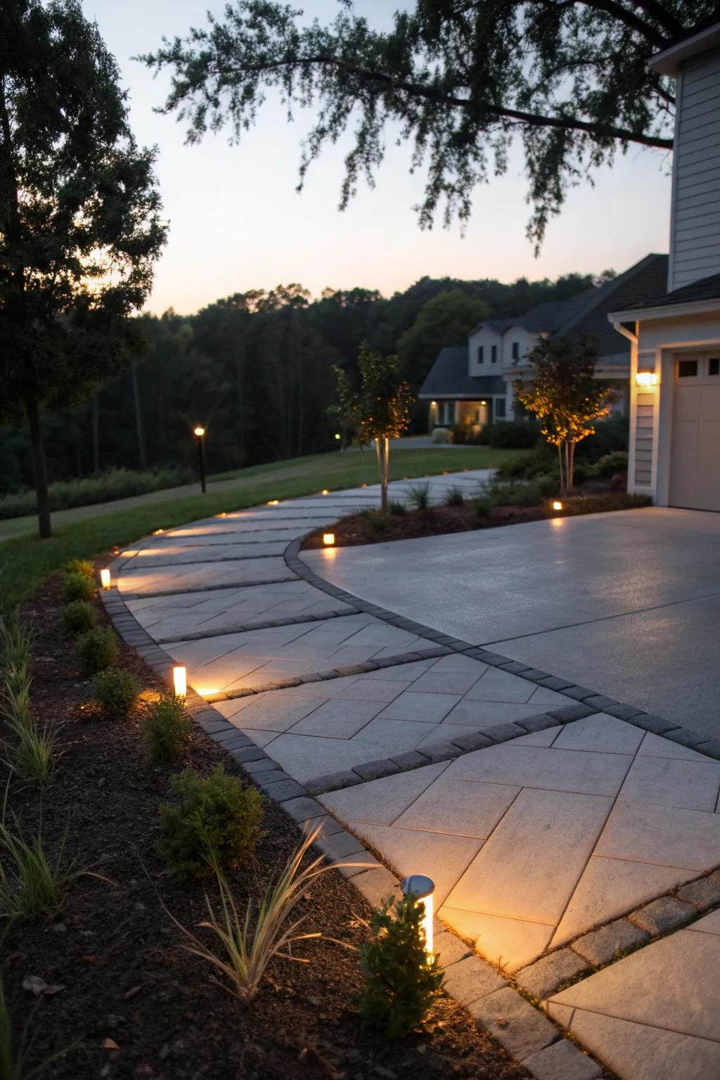 Illuminate your driveway with elegant lighting.