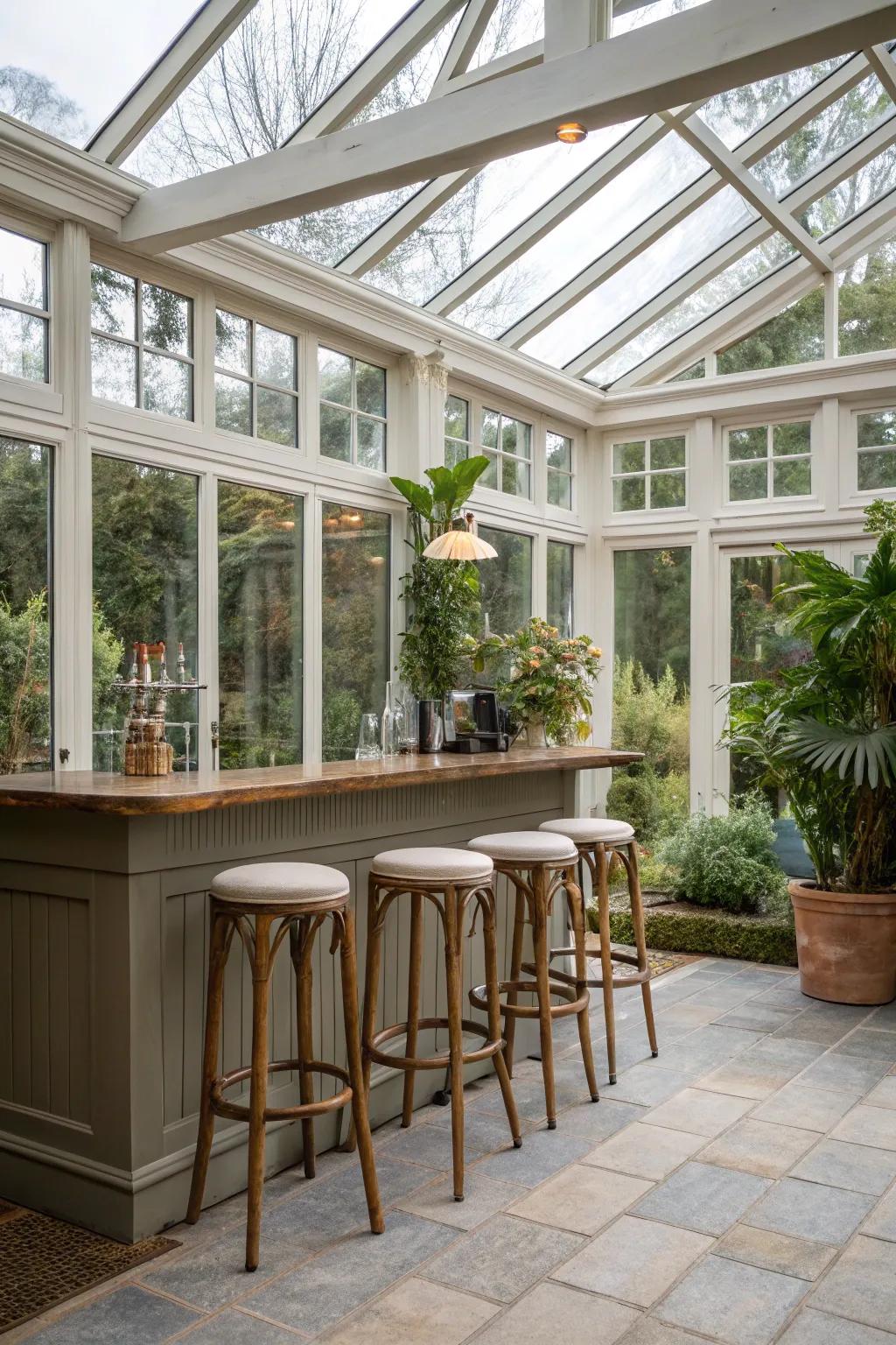 A cozy bar area adding a social element to the space.