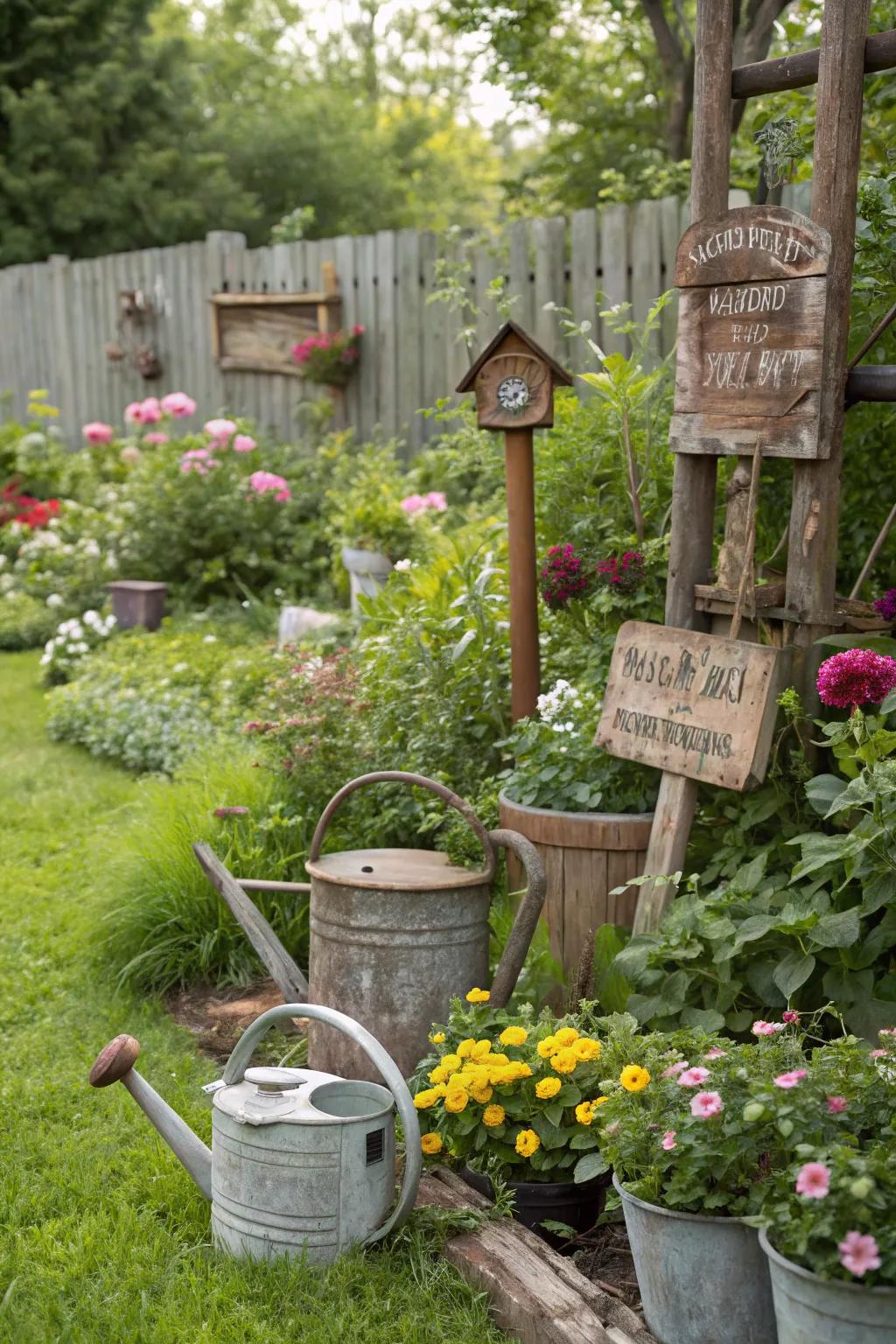 Vintage finds add character and nostalgia.