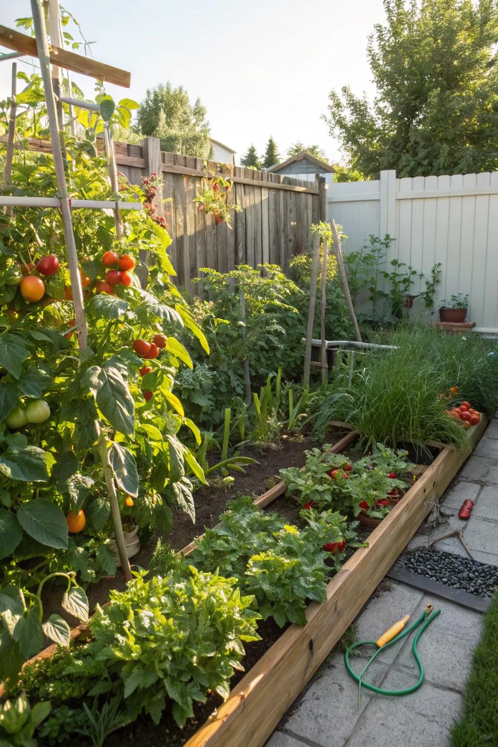 Cultivate your own produce with a thriving vegetable garden.