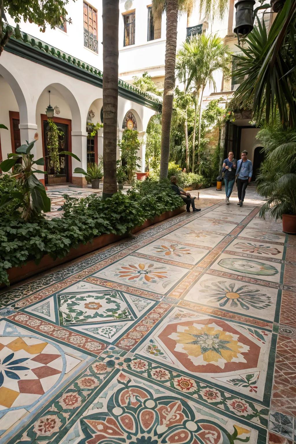 Patterned tiles add character and a splash of style.