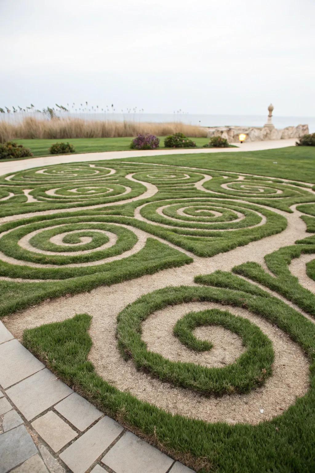 Swirl patterns add whimsy and creativity to your outdoor space.