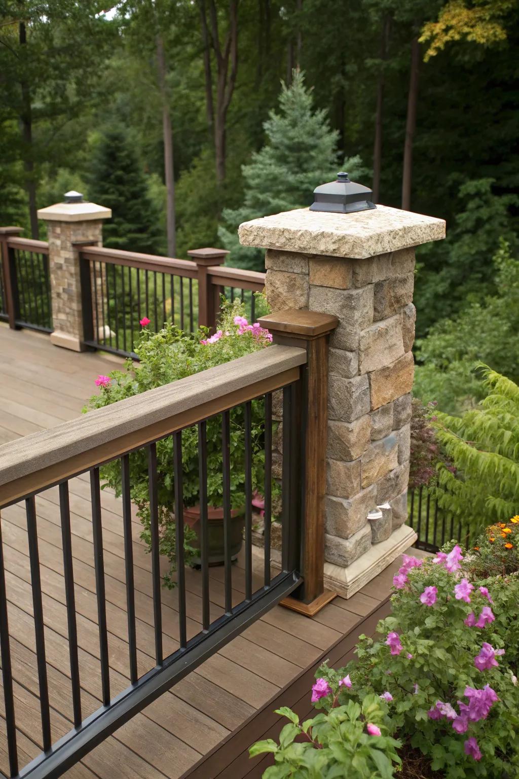 Stone-capped top board for a touch of luxury.