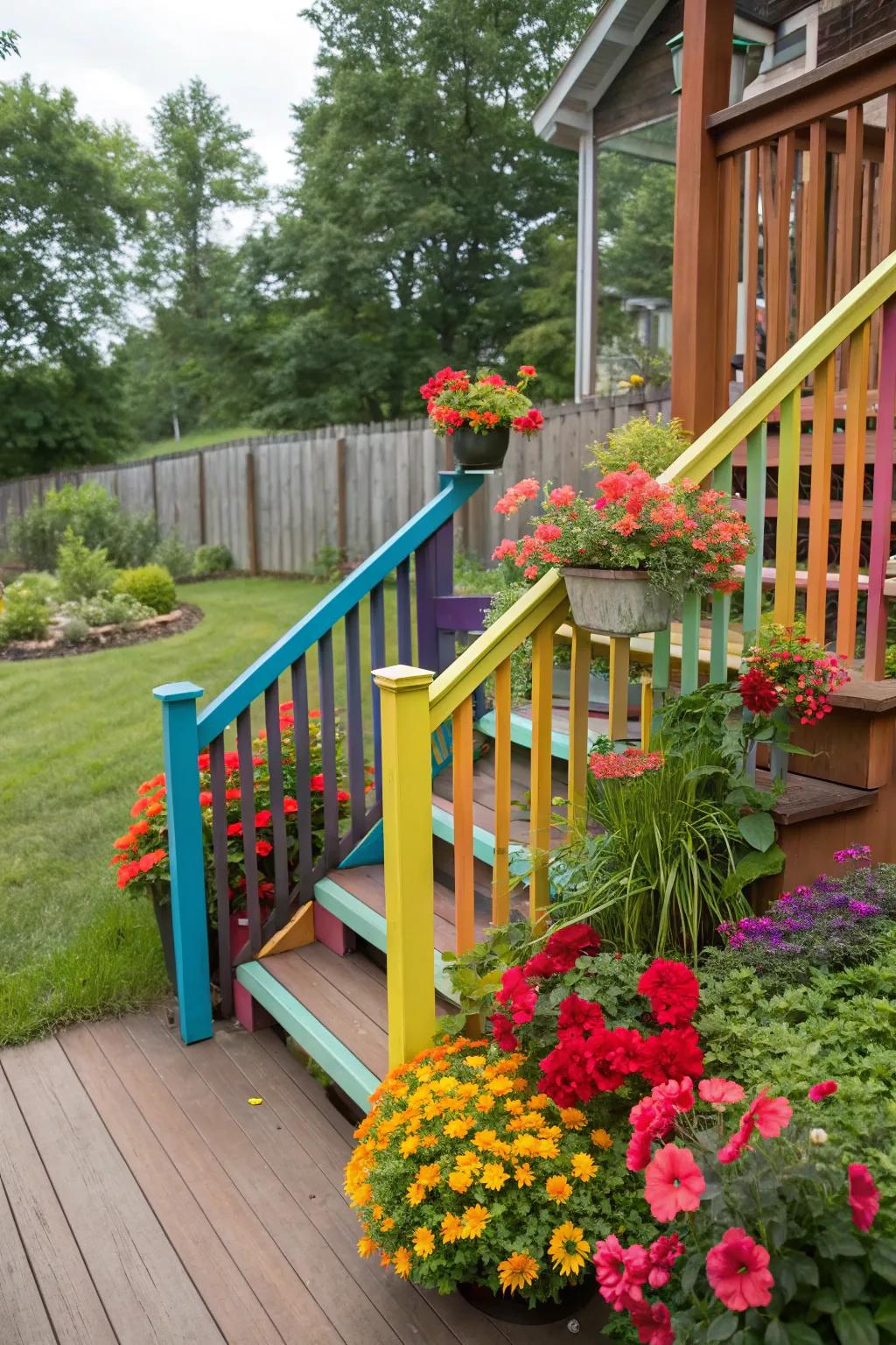 Add personality with a colorful pop to your railings.