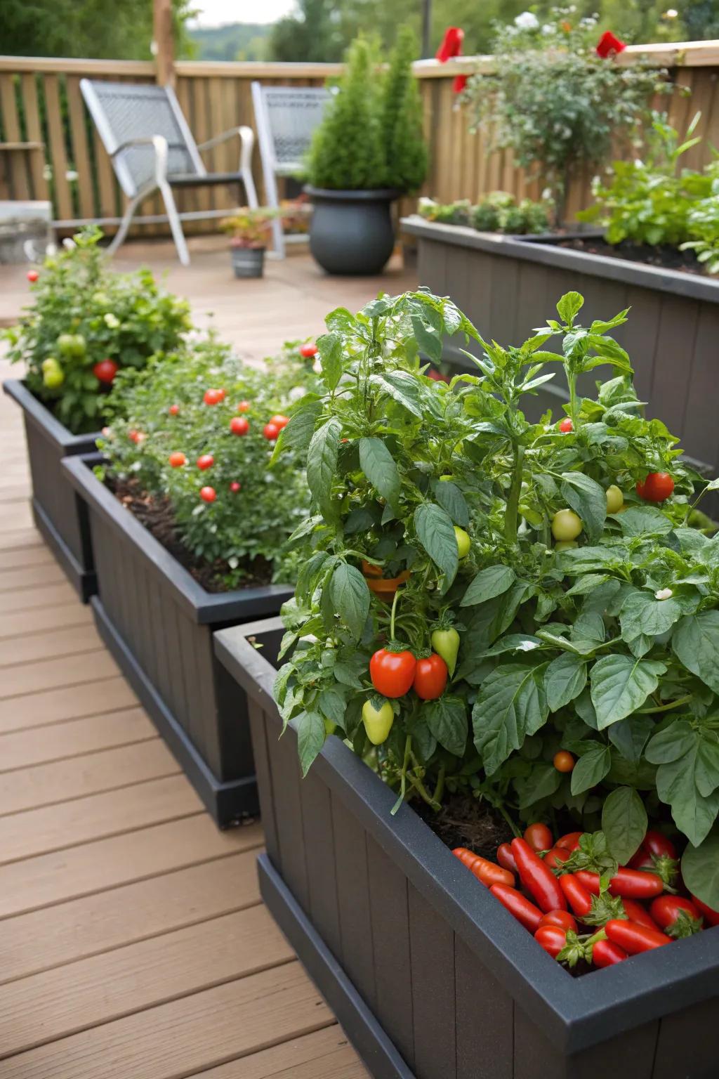 Edible planters combine beauty with practicality.