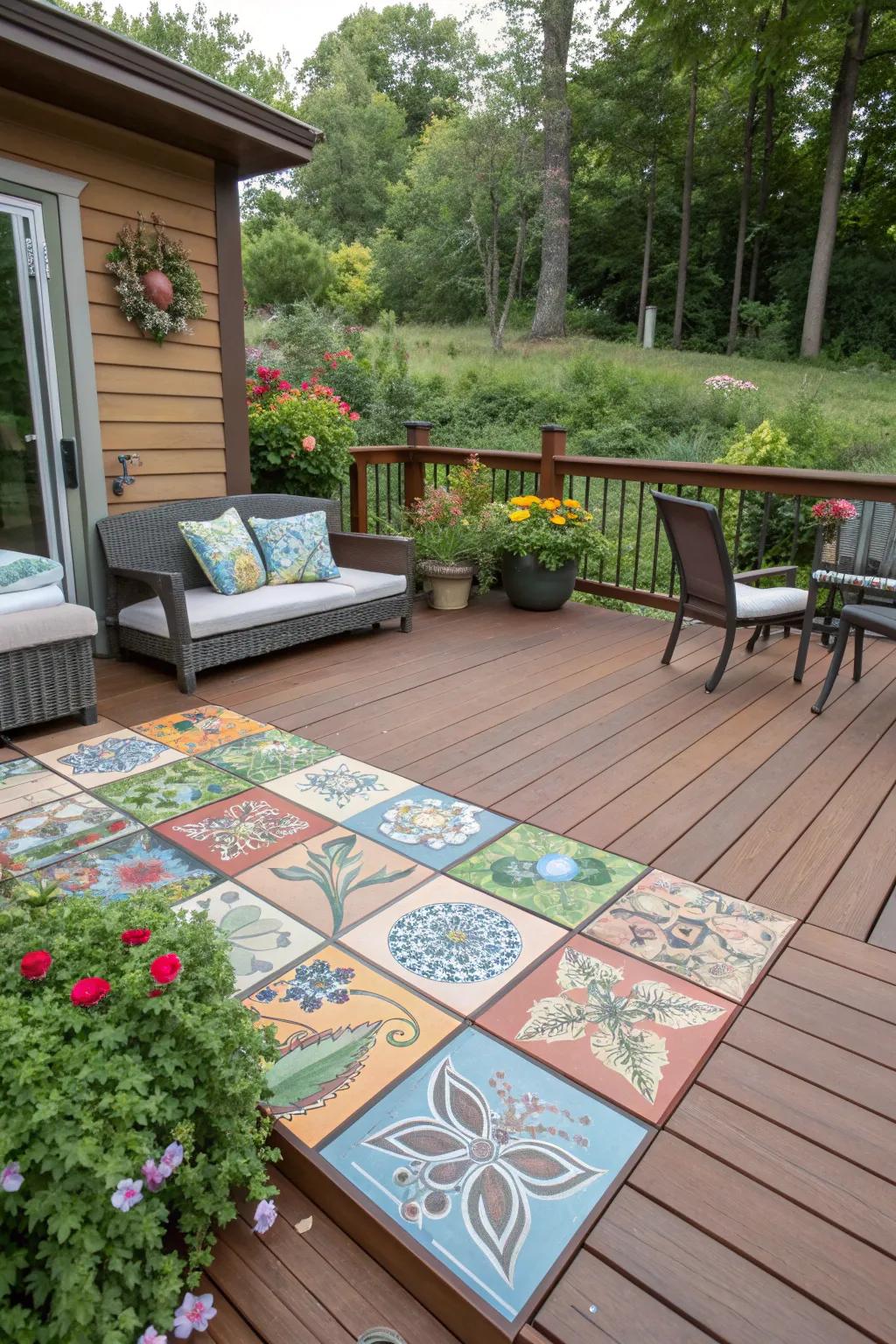 Custom-printed tiles let you express your artistic side.