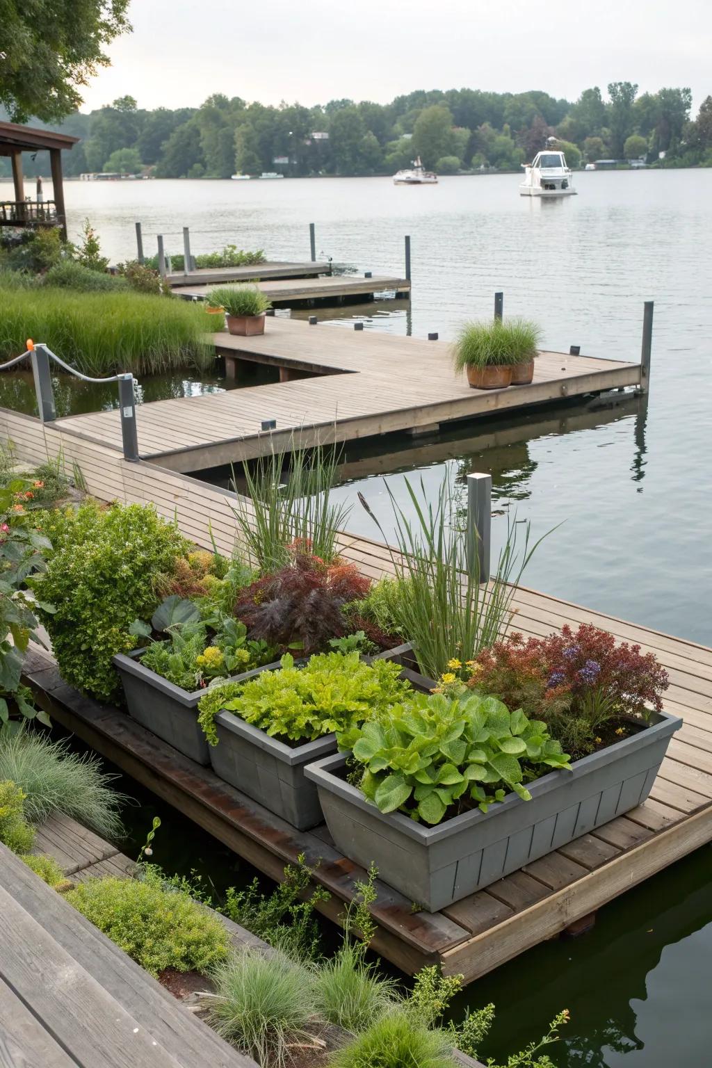 Bring nature closer with floating planters.
