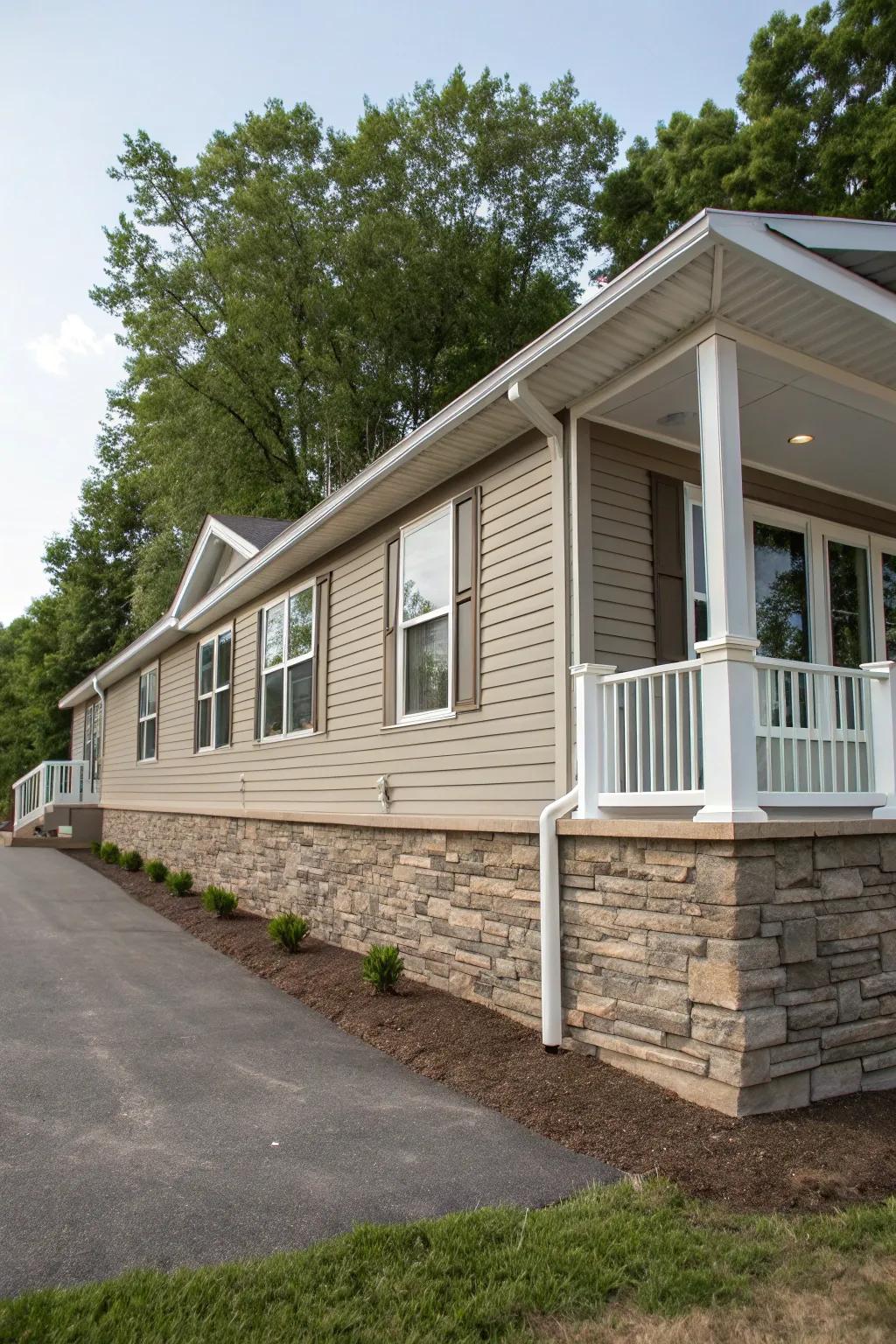 Unique skirting elevates your home's foundation.