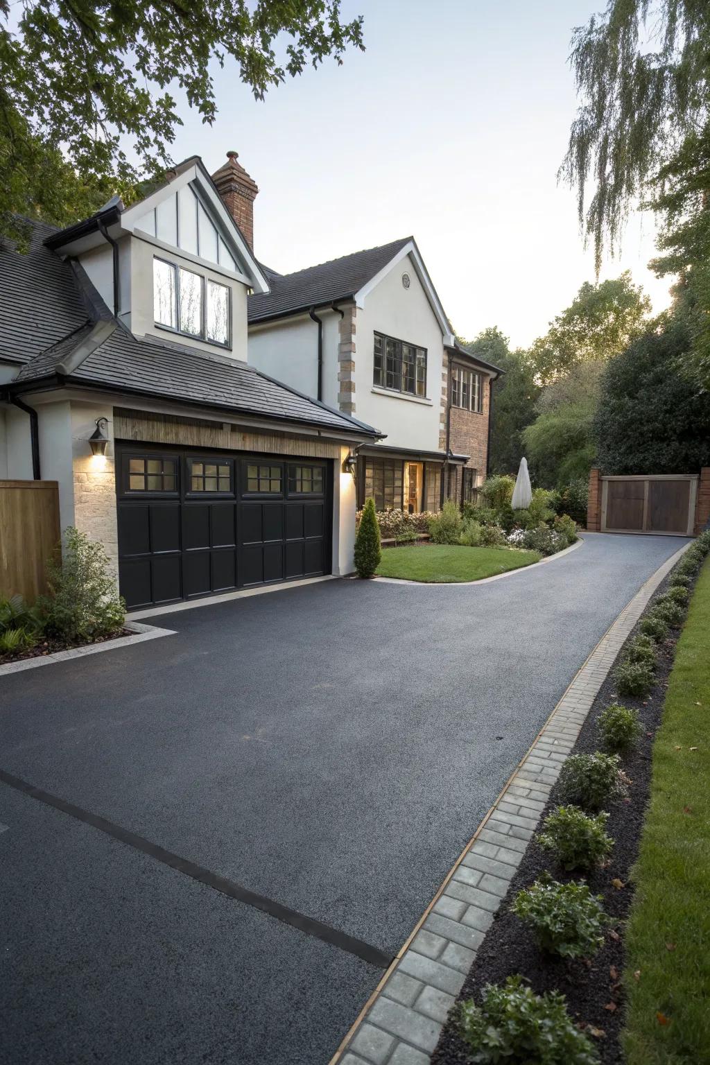 Driveway extensions to detached garages enhance property flow.
