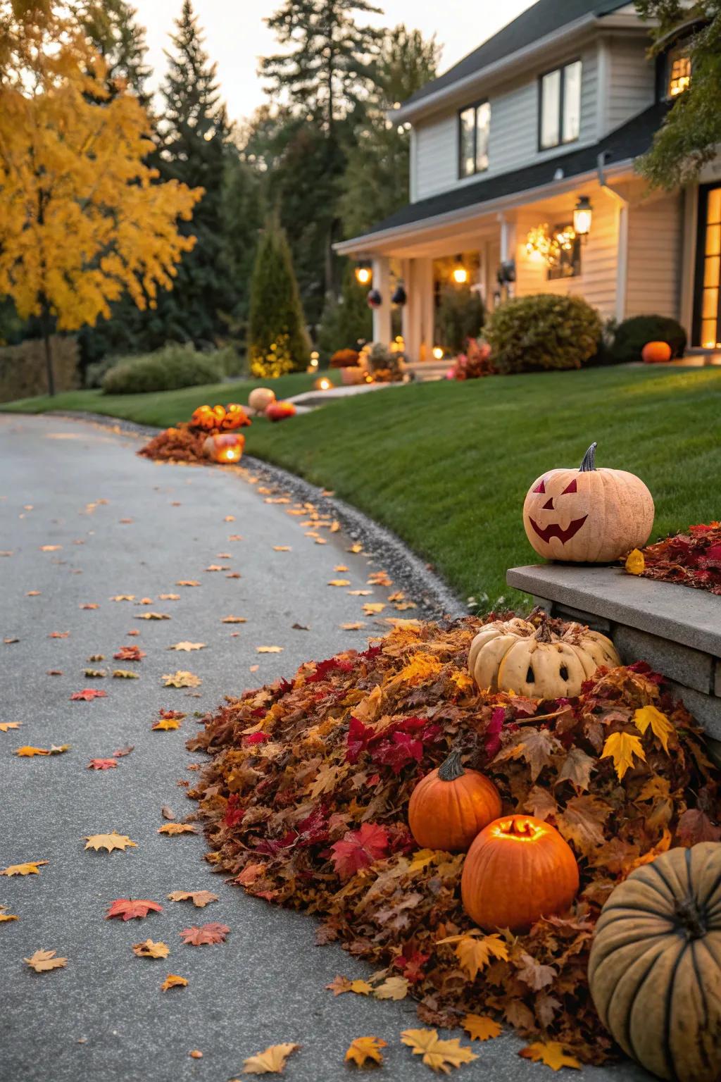 Seasonal themes bring festive and dynamic appeal to driveway covers.