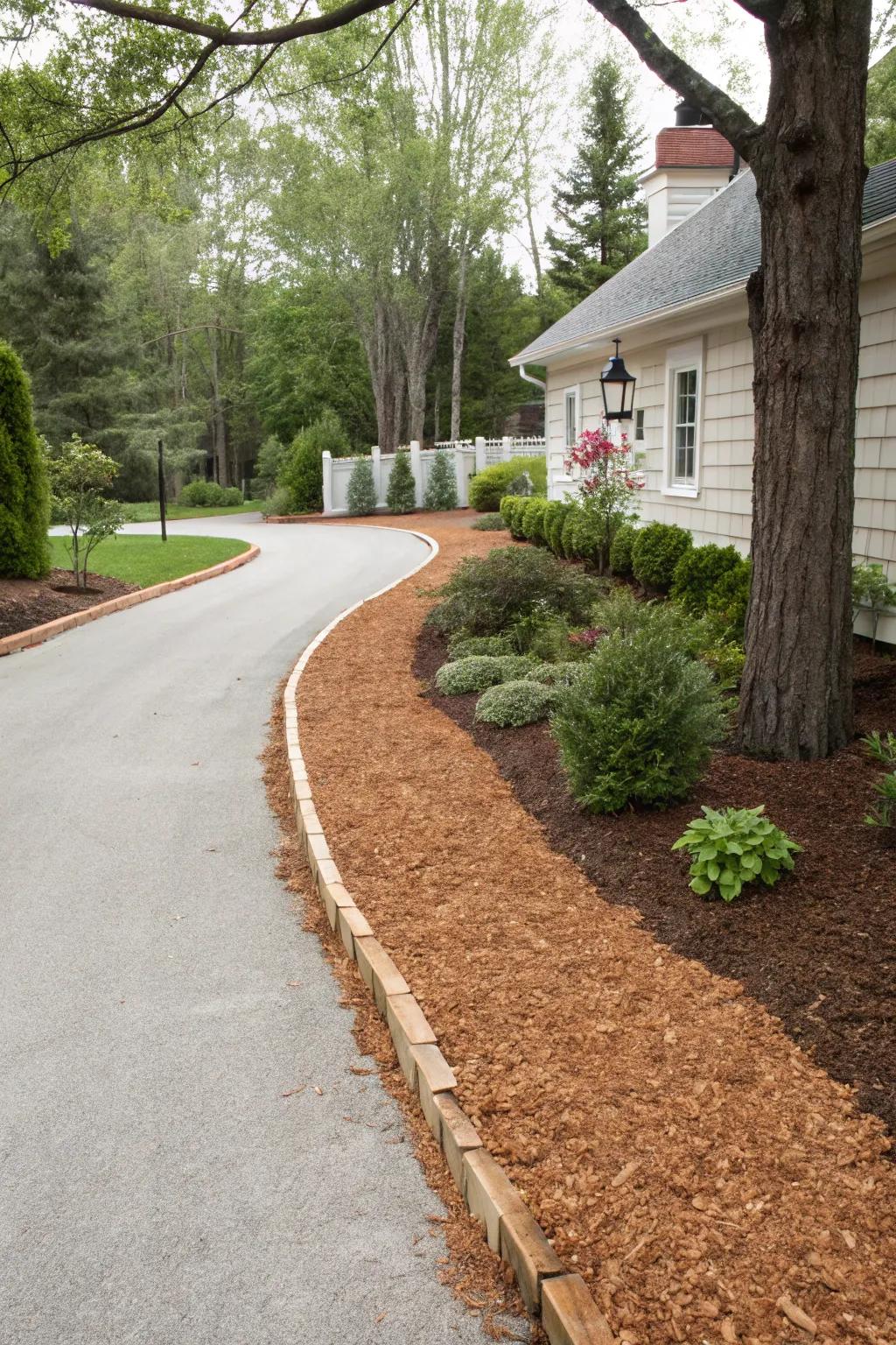 Keep it tidy and fragrant with cedar mulch borders.