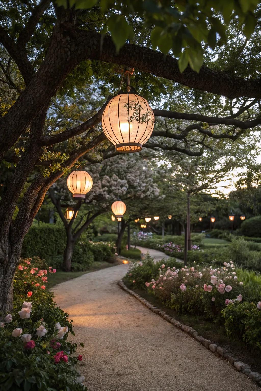 Light up your nights with enchanting tree lanterns.