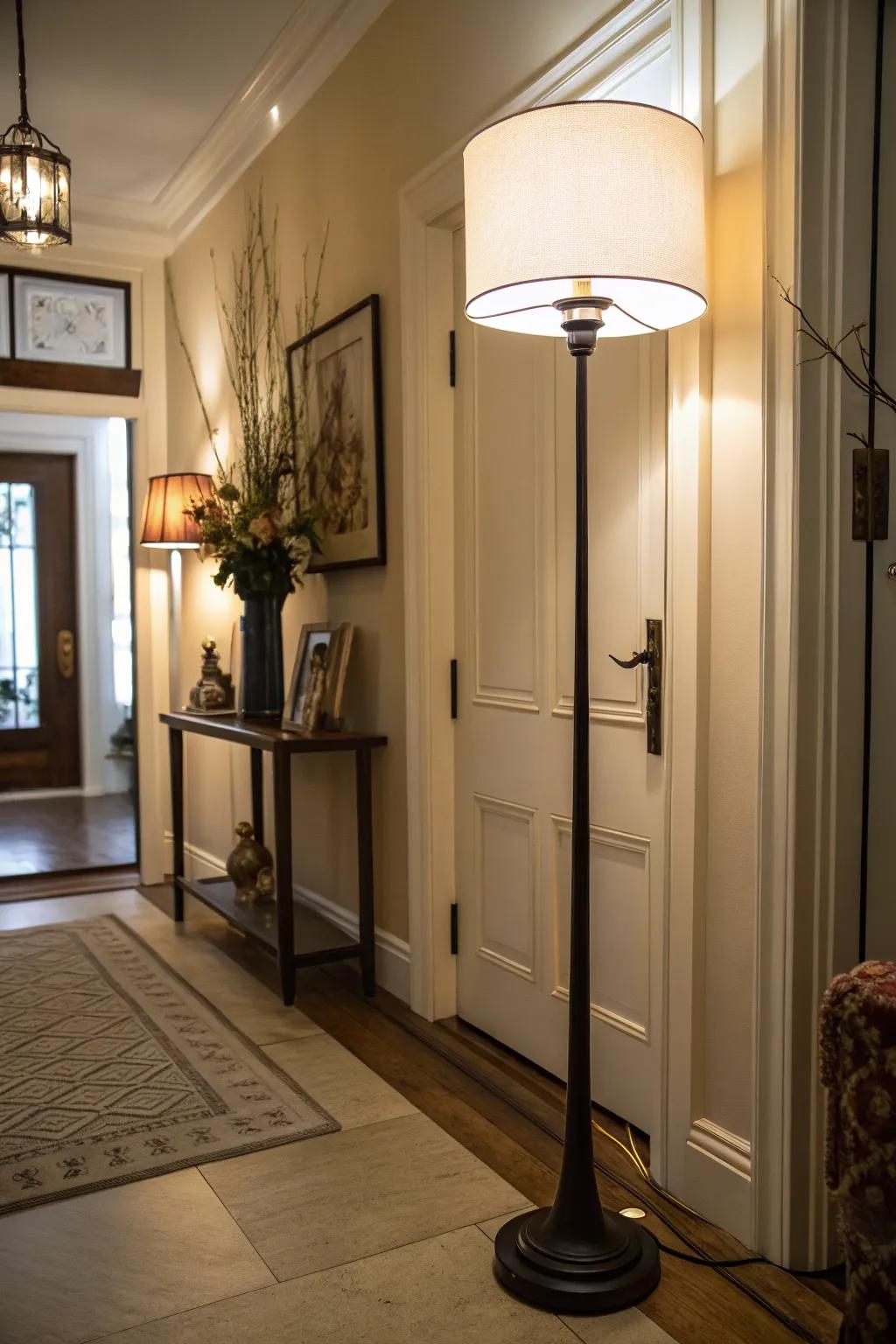 Add height and elegance with a stylish floor lamp.