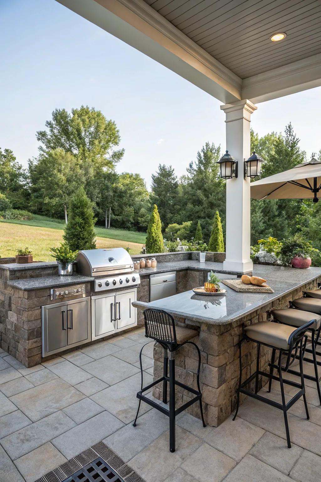 Cook and entertain in style with an outdoor kitchen.