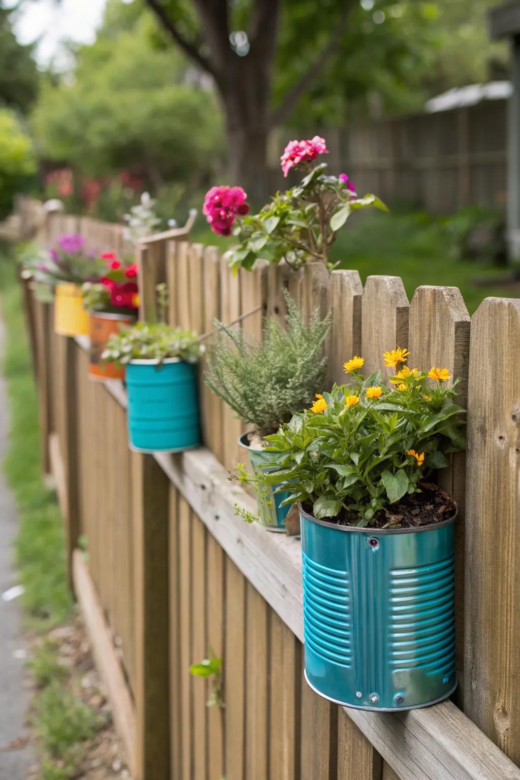 Eco-Friendly Fence Decor with Recycled Materials