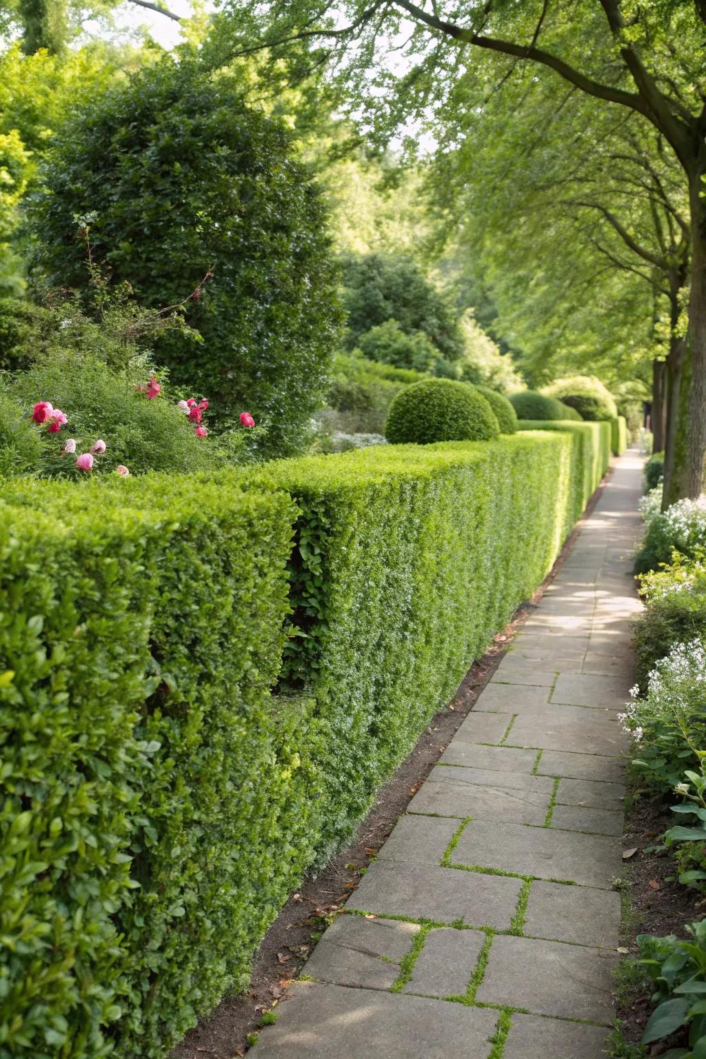 Natural hedges provide eco-friendly and lush barriers.