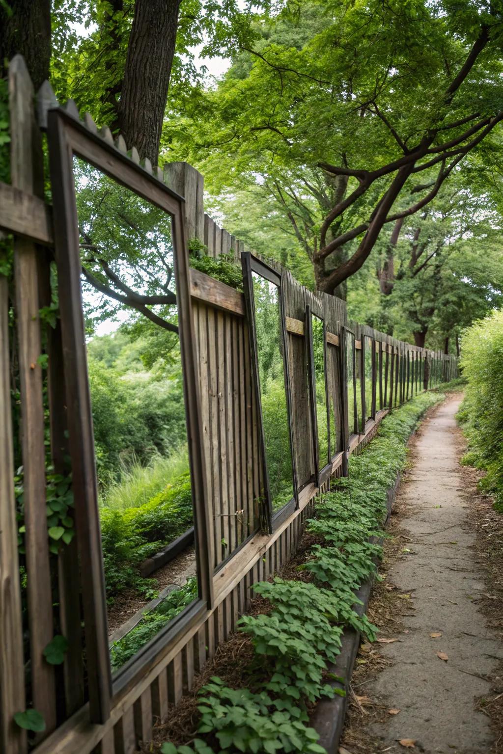 Mirrors can expand the perceived size of your garden.