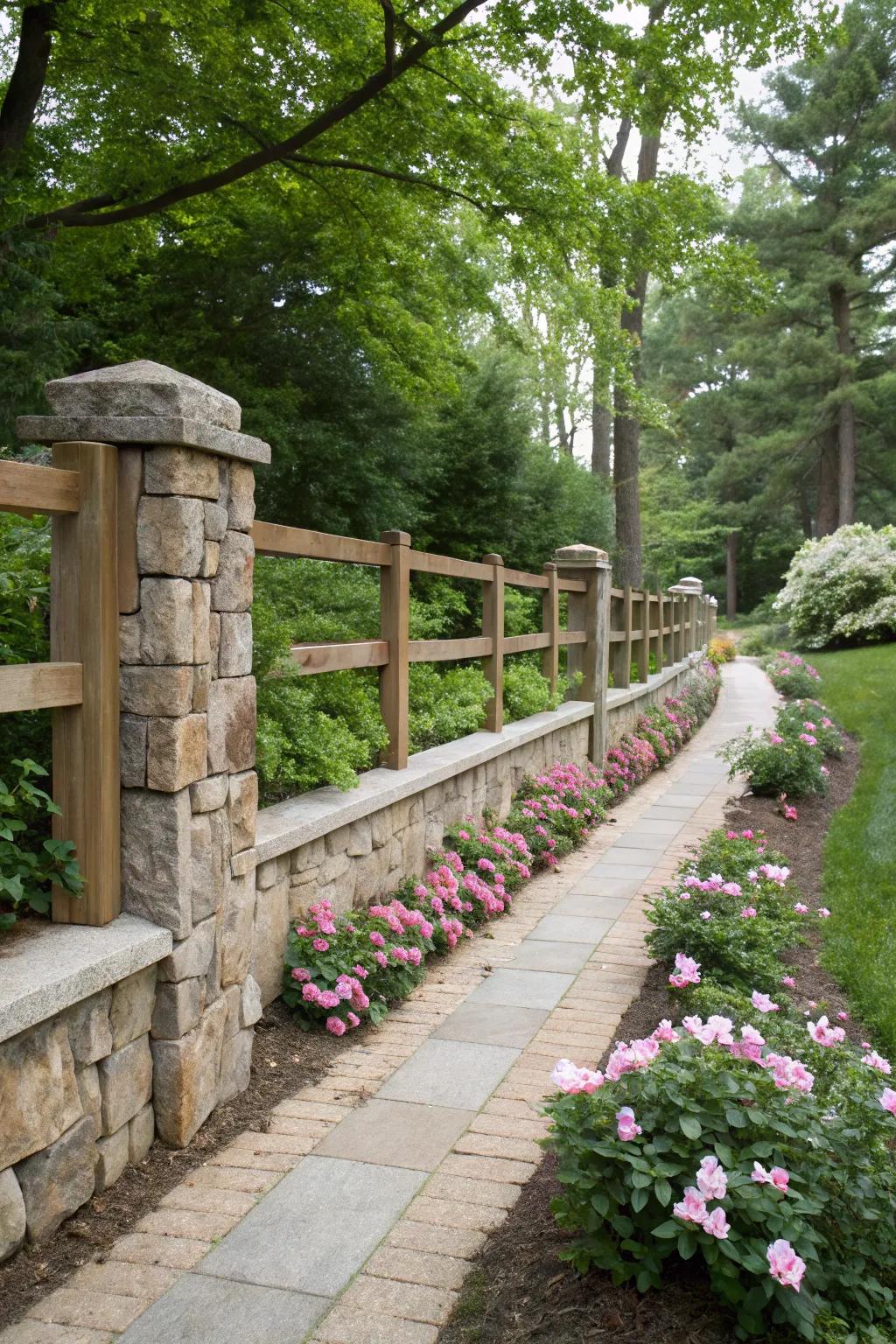 Stone and wood create a perfect balance of nature.