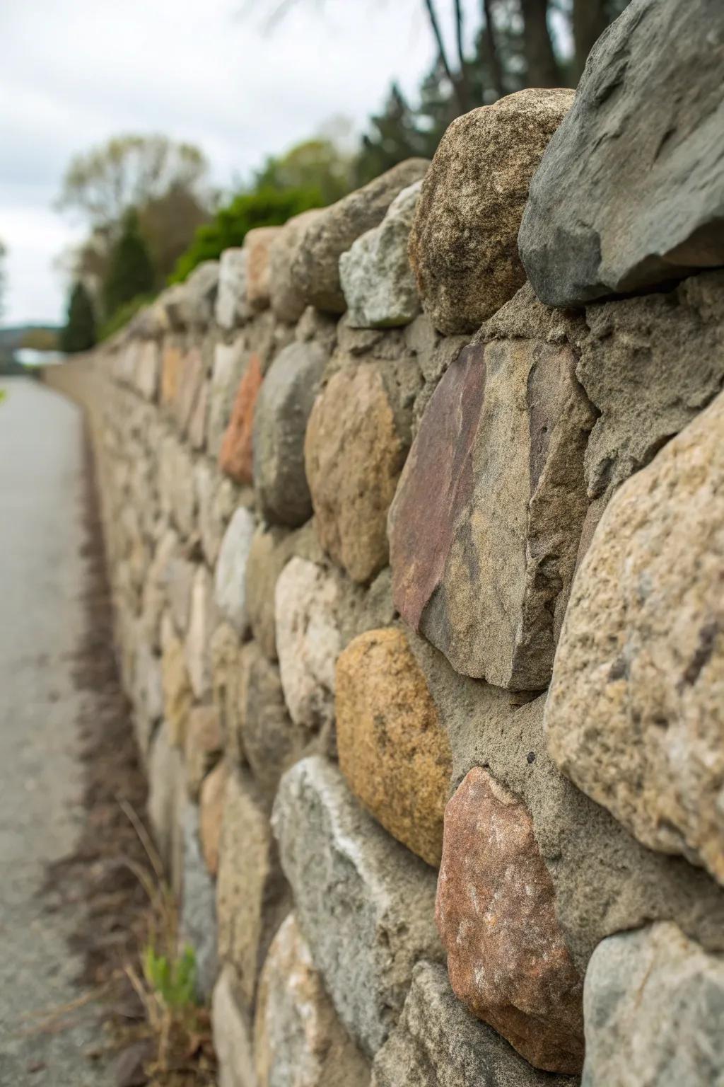 Celebrating the natural textures of stone.