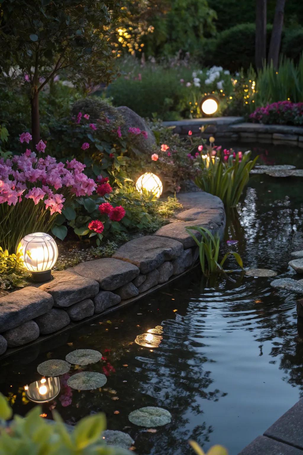 Create magic with underwater lighting.
