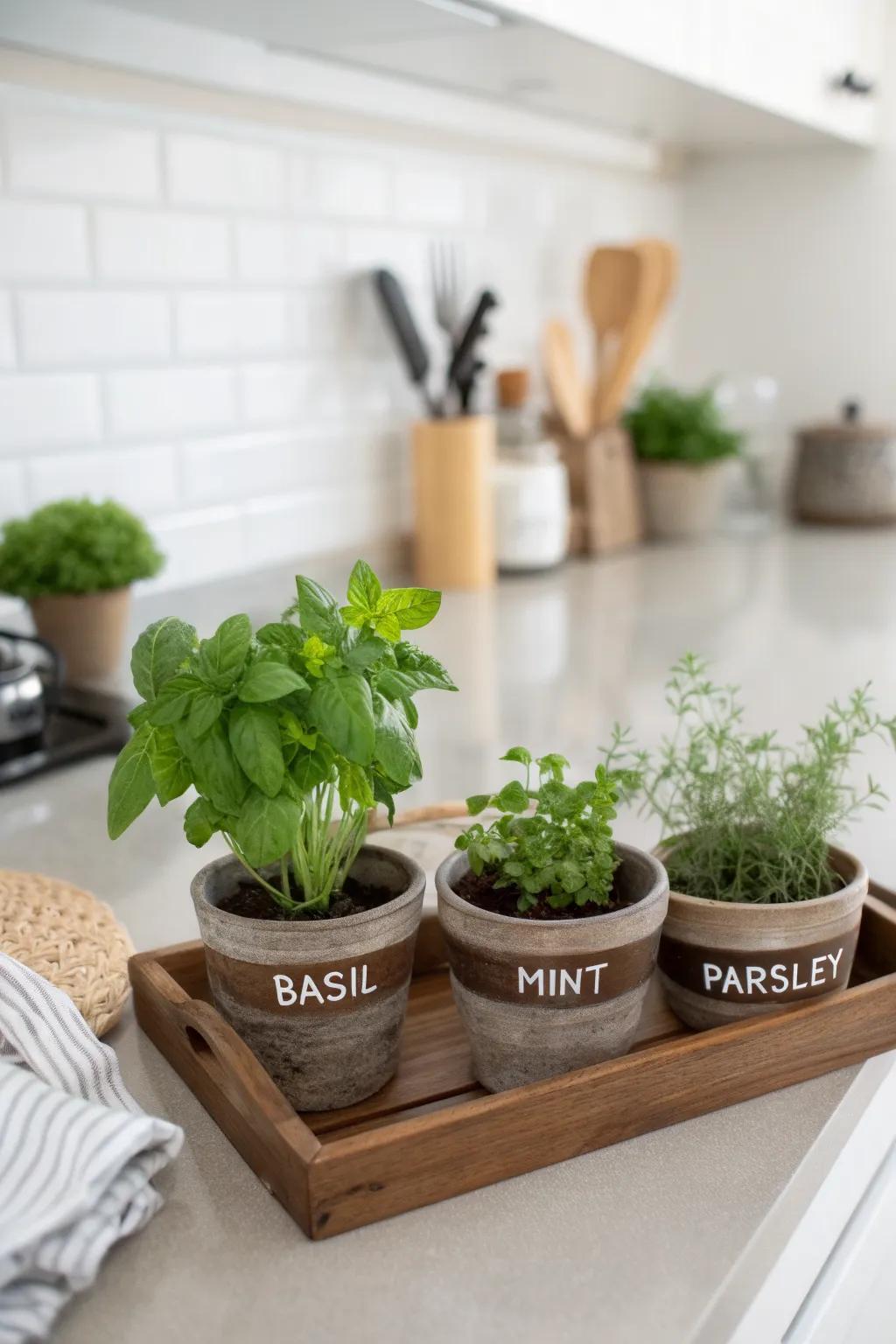 Keep fresh herbs at your fingertips with a portable herb garden.