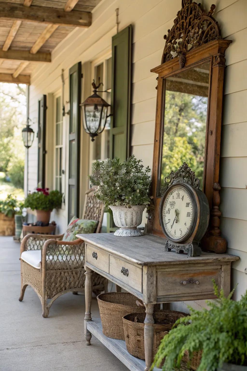 Antique accents provide an unexpected wow factor.