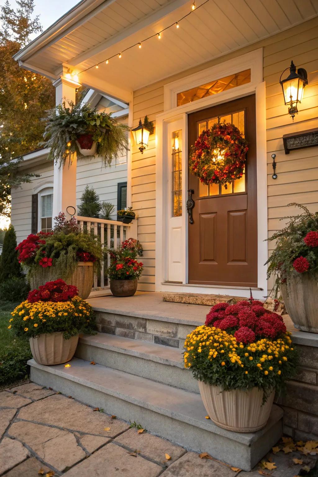 Seasonal decor keeps your entry looking fresh and inviting.