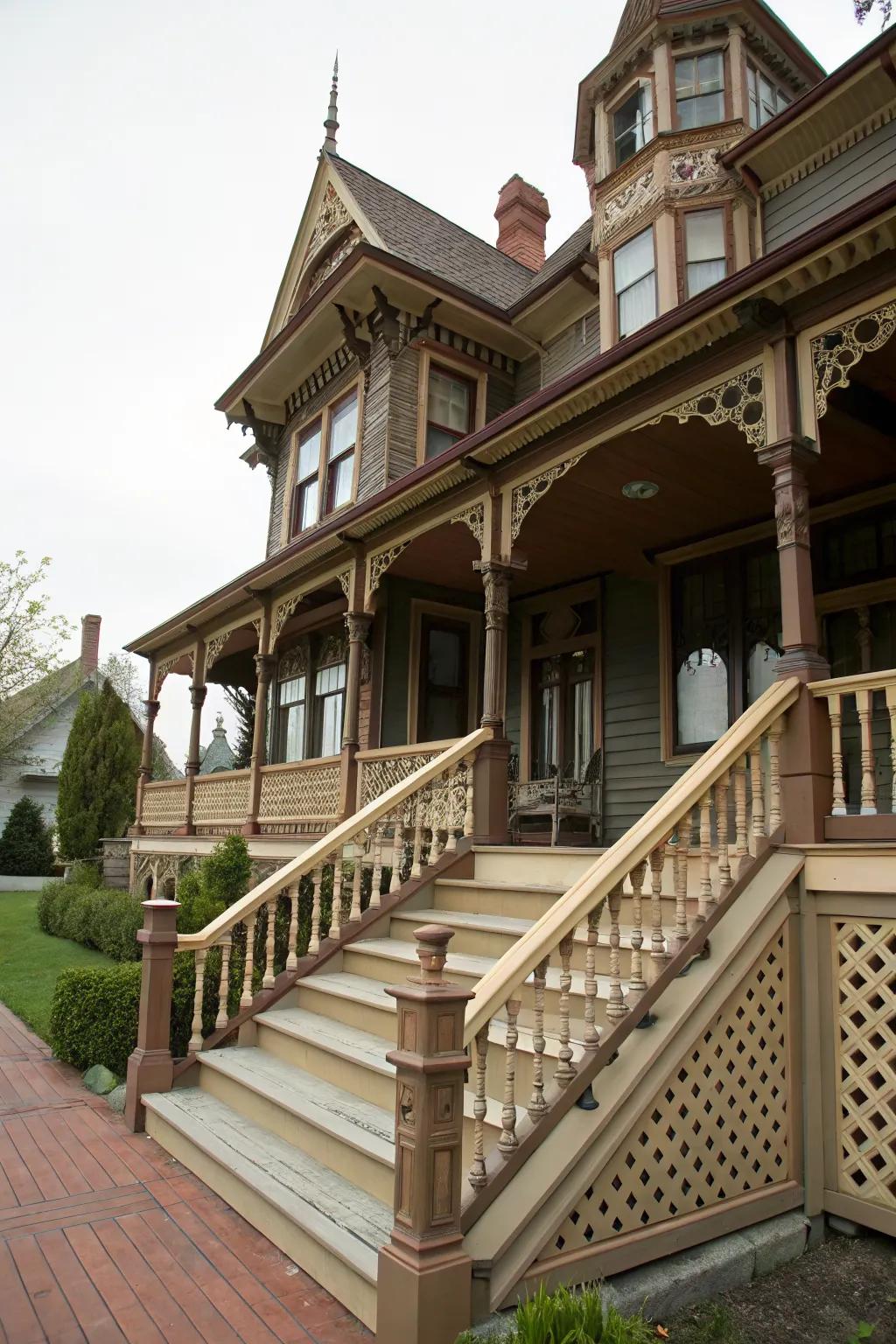 Coordinate your railings with your home’s architecture for a cohesive look.