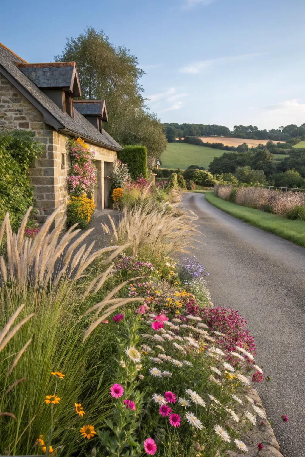 Cottage-style borders offer a relaxed, inviting charm.