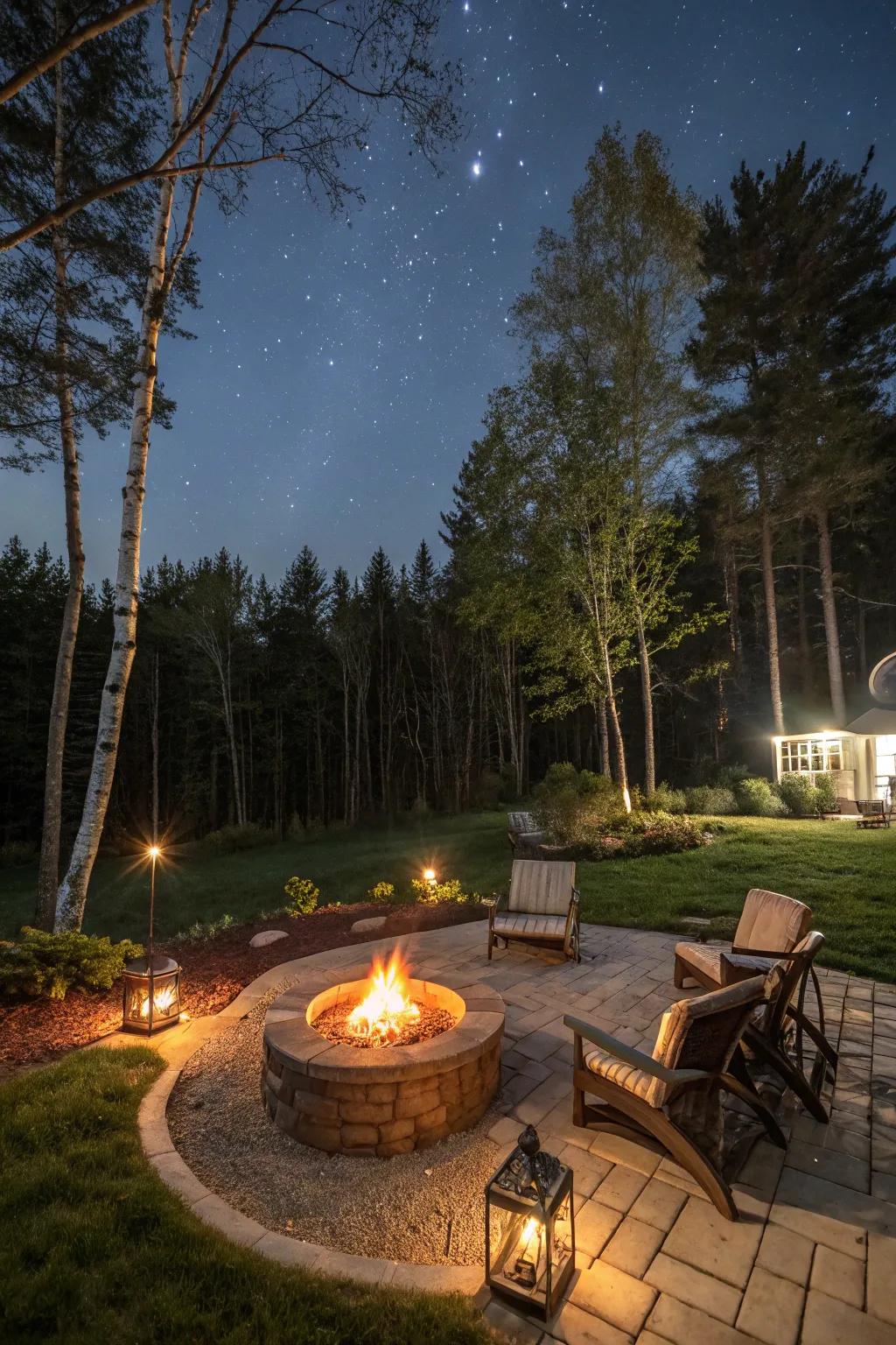 Fire pits are perfect for cozy gatherings under the stars.
