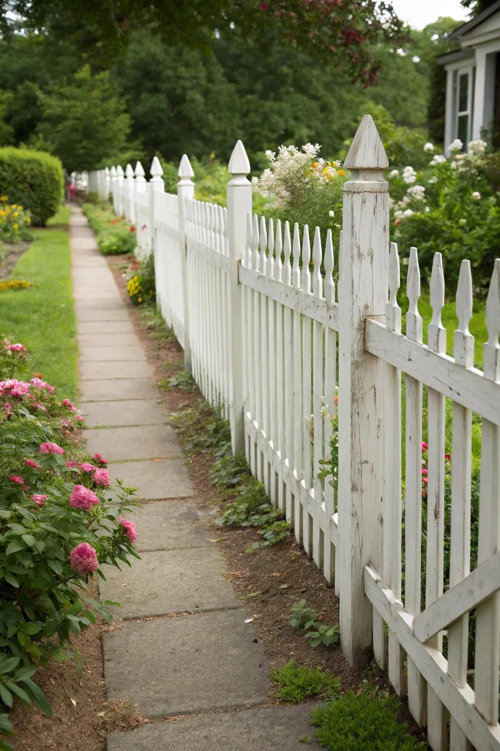 Layered fences add dimension and visual intrigue.
