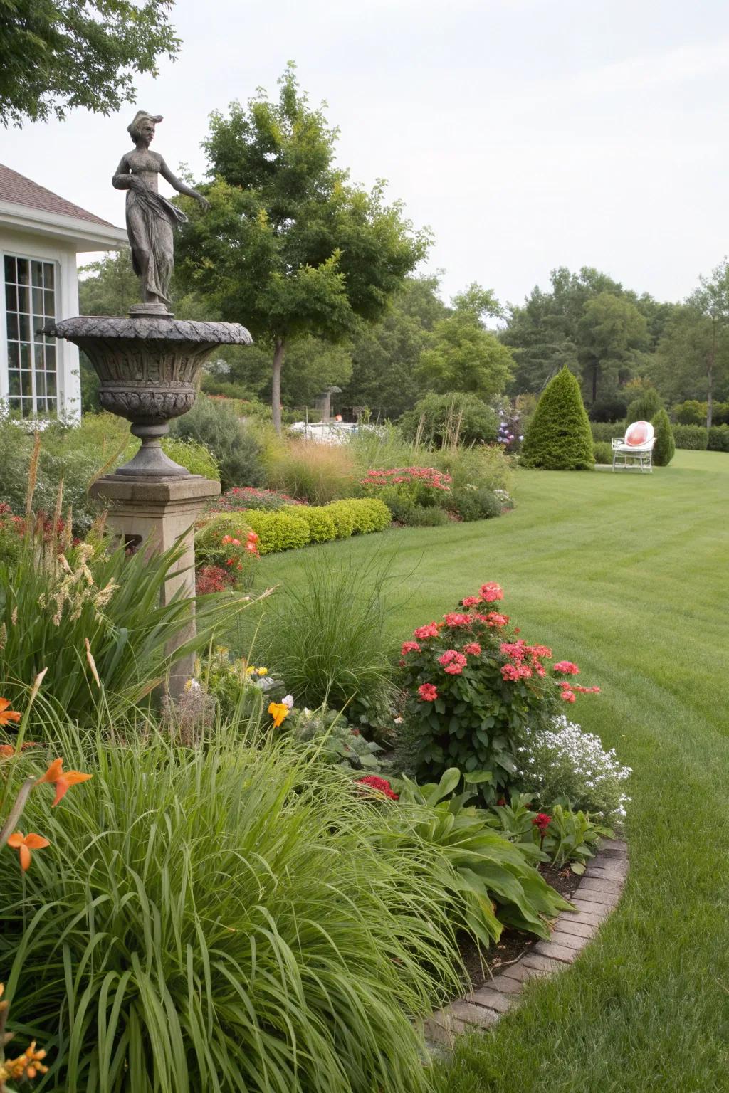 Add artistic flair with sculptural elements.