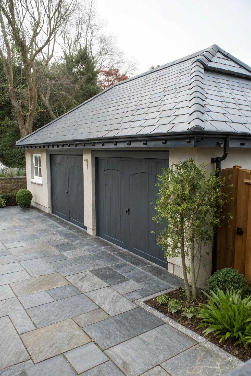 Timeless elegance with a chic slate roof.