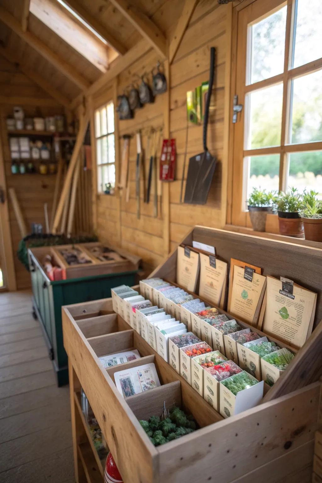 A dedicated seed box for organized seed storage