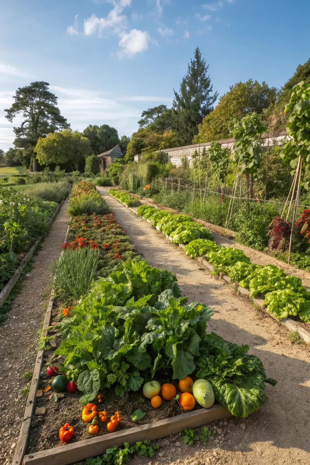 Edible borders: beauty with a tasty twist.